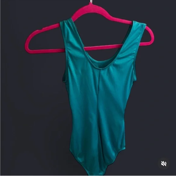 Vintage blue/aqua playboy playmate 1 piece swimsuit size small.